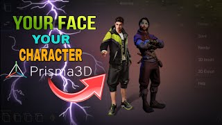 Make own Face Character in Prisma 3D Make 3D Animation [upl. by Wilser509]