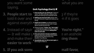 Dark psychology part 5 shorts fyp [upl. by Eniarrol]