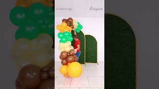 Arco de globos 😍 decoracion con globos ✨ Artigwall ✨ Gustavo gg balloon diy [upl. by Cyd]