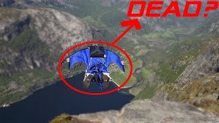 WINGSUIT DEATH ON 3000FT DROP CAPTURED ON GOPRO [upl. by Anoiek]