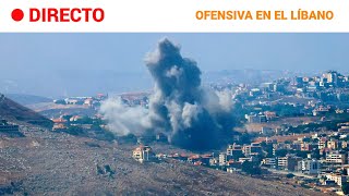 EL LÍBANO BOMBARDEOS ISRAELÍES en medio de la AMENAZA de OFENSIVA TERRESTRE  RTVE [upl. by Yrevi]