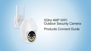 How to Set up and Install 5G WiFi 4MP Outdoor Wireless Security Camera with Tuya Smart App ？ [upl. by Grose]