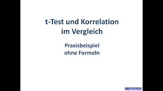 tTest und Korrelation im Vergleich [upl. by Eisiam]