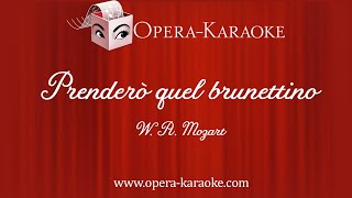 Prenderò quel brunettino duet WA Mozart Karaoke Accompaniment [upl. by Petunia]