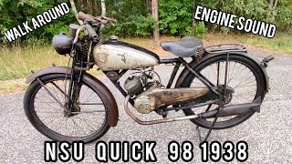 Jak wyglądały motorowery w 1938 roku  NSU QUICK 98 [upl. by Nylitak532]