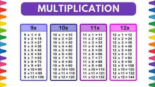 Maths tricks Easy way to learn 912 and 13 numbers table best maths trick for table learning [upl. by Melan639]