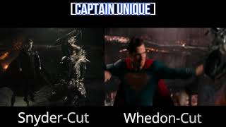 Superman vs Steppenwolf  Snyder cut vs Whedon Cut  Side By Side Comparison [upl. by Ryann875]