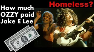 How much money OZZY paid JAKE E LEE [upl. by Cioban]