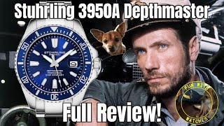 Stuhrling 3950A Depth Master Quartz Dive Style Watch Review [upl. by Essej]