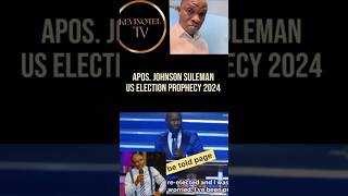 Johnson Suleman a zaillé «Kamala va gagner » apostlejoshuaselman uselections2024 [upl. by Radford]