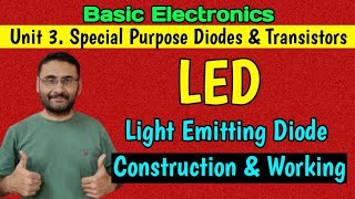 LED light Emitting Diode Unit 3 Special purpose diode and Transistors in हिन्दी [upl. by Junina]