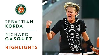 Sebastian Korda vs Richard Gasquet  Round 2 Highlights I RolandGarros 2022 [upl. by Christabella]