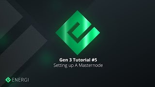 Setting up a Masternode  Tutorial 5 [upl. by Tarttan]