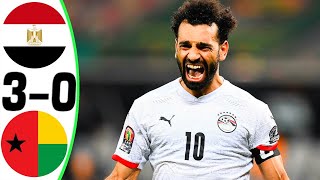 Egypt vs GuineaBissau 30  All Goals and Highlights  2024 🔥 SALAH [upl. by Enamrahc]