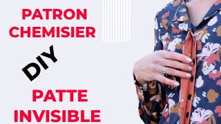 PATRON CHEMISIER FEMME PATTE INVISIBLE FACILE ET DÉTAILLÉ le monde de clealys [upl. by Ede]