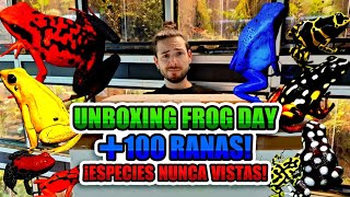 UNBOXING de LOCOS MAS de 100 RANAS ESPECIES ESPECTACULARES por PRIMERA VEZ en ESPAÑA 🐸 [upl. by Oetam]