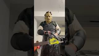 Leatherface costume in action Skinner mask [upl. by Lyndon]