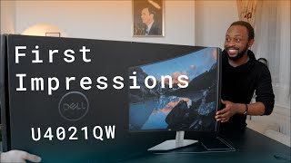 Home Office Dell U4021QW  First Impressions [upl. by Euqinorev]