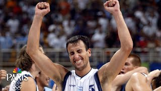 Ginobilis IMPROBABLE BUZZER BEATER lifts Argentina to miracle win in 2004 Olympics  NBC Sports [upl. by Andryc]