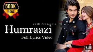 Humraazi  New Song  Haroon Kadwani  Kinza Hashmi  Wajhi Farooki  songs lovesong  lofisong [upl. by Nylesaj]