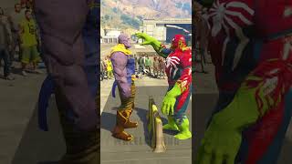 Thanos VS Superheros slap battle who will win  shorts [upl. by Nylac869]