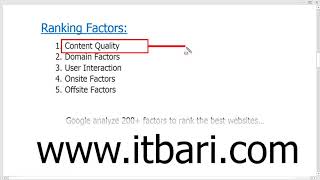 SEO Bangla Tutorial 2018  Ranking Factors [upl. by Hoes914]