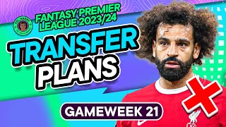 FPL GW21 TRANSFER PLANS  Salah and Son OUT ❌ Haaland back  Fantasy Premier League Tips 202324 [upl. by Esej]