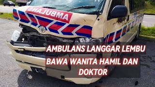 Ambulans langgar lembu bawa wanita hamil dan doktor [upl. by Welford]