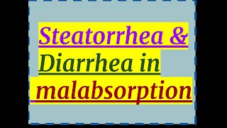 Steatorrhea and diarrhea in malabsorption [upl. by Collyer113]