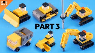 Lego Construction Mini Vehicles  Part 3 Tutorial [upl. by Fauch]