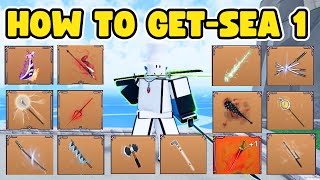 HOW TO GET ALL SWORDS IN KING LEGACY FIRST SEA [upl. by Odey]