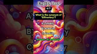 English Synonym Quiz Short english synonyms puzzle quiz antonyms englishspeaking viralvideo [upl. by Aicenert443]