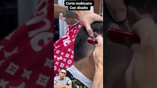 Mohicano con diseño 😱😱 barbero hairstyle barberosdelmundo hair barberia haircut fade [upl. by Eittik392]