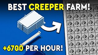 Minecraft Creeper Farm Tutorial  EASY amp FASTER  6700 PHR [upl. by Shugart975]