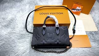 2024 Real VS Fake Louis Vuitton OnTheGo East West Bags unboxing checking [upl. by Ailices77]