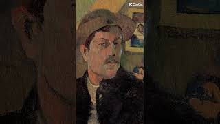 Paul Gauguin Selfportrait in a hat with the painting quotThe Spirit of the dead is awakequot 1893 art [upl. by Dilks950]