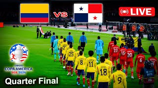 Colombia vs Panama  Copa America 2024 USA Quarter Final  Full Match  Realistic PES Gameplay [upl. by Nylyak865]