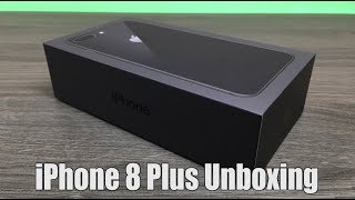 iPhone 8 Plus Space Grey Unboxing amp Setup [upl. by Iharas]