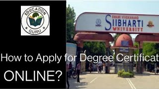 How to apply Swami Vivekananda subharti University distance degreemigrationProvisional transcript [upl. by Damales]