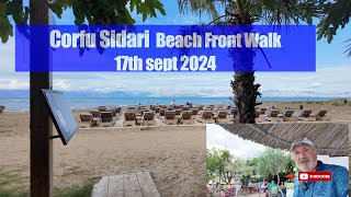 Corfu Sidari Beach Front Walk 17th sept 2024 [upl. by Aciria]