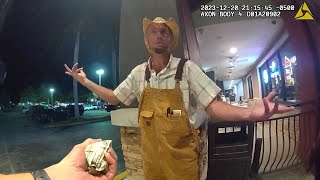 Cowboy Yells About Religion While Throwing Money  Gets Arrested [upl. by Colligan]