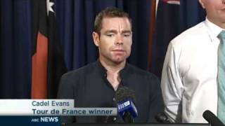 Cadel Evans returns to Territory [upl. by Senecal504]