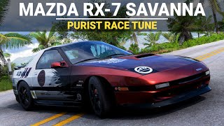 Forza Horizon 5 Tuning  1990 Mazda RX7 Savanna  FH5 Purist Race Build Tune amp Gameplay [upl. by Fiorenza]