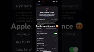 Apple Intelligence Enrollment with waitlist apple ai ios18 iphone [upl. by Esidarap]