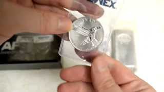 Apmex Silver Unboxing 1 Kilo Bar and Coins [upl. by Bik]