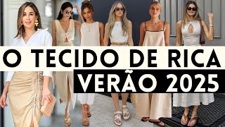 🔴COMO USAR O TECIDO ELEGANTE DE RICA DA MODA VERÃO 2025 O LINHO [upl. by Nylloc]