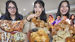 Guess The Indian TV Serial Name Food Challenge  Golgappa Jhol Momos 4X Pizza Slice Chole Bhatura [upl. by Culosio]