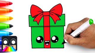 How To Draw Funny Christmas Present [upl. by Yrgoerg]