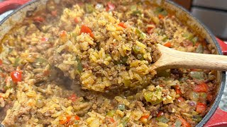 Chorizo Creole Dirty Rice  Quick amp Delicious OnePan Recipe [upl. by Mccreery]