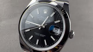 Rolex Datejust 41mm Black Dial 126300 Rolex Watch Review [upl. by Halley6]